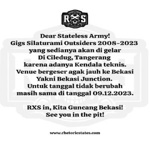 PENGUMUMAN 09/12/2023 KITA GUNCANG BEKASI.